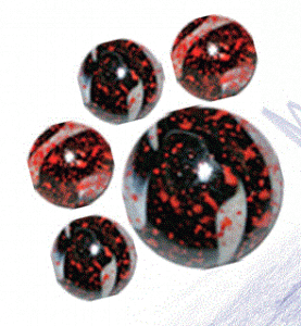Billes Assorties MONSTRES 20/16mm+1/25mm - Swanp Thing - Vampire - Werewolf - Zombie - 20 Filets